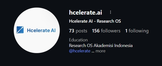 Profil Instagram @hcelerate.ai