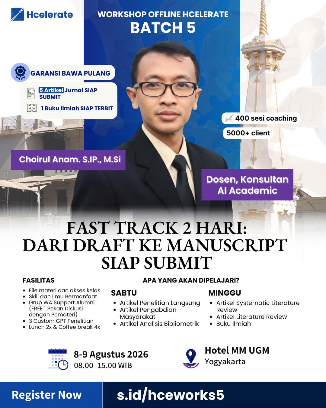 Poster Workshop Offline Hcelerate Batch 5 Yogyakarta