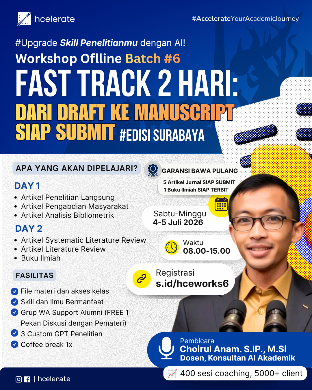 Poster Workshop Offline Hcelerate Batch 6 Surabaya