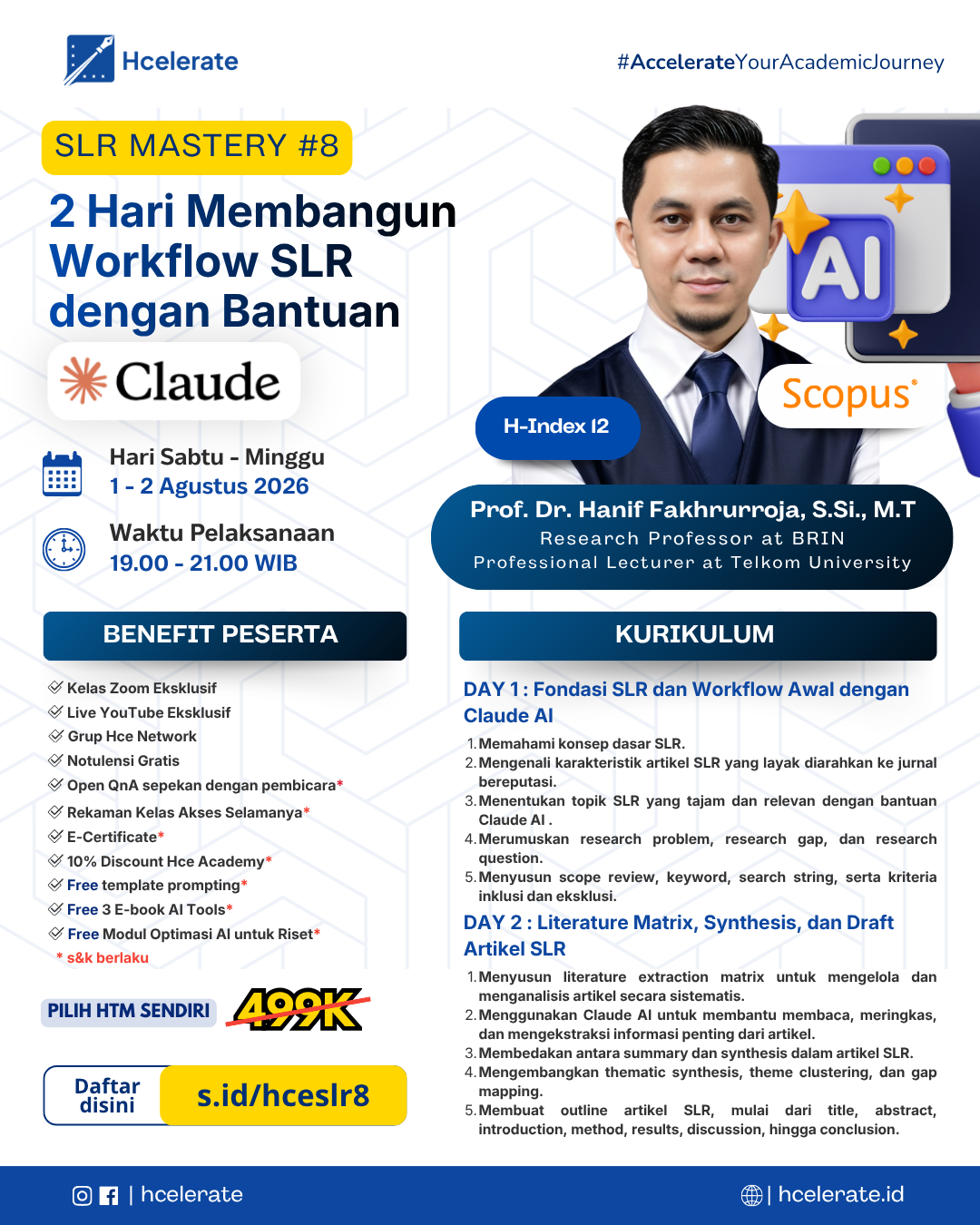 Poster SLR Mastery 8 - Workflow SLR dengan Claude AI