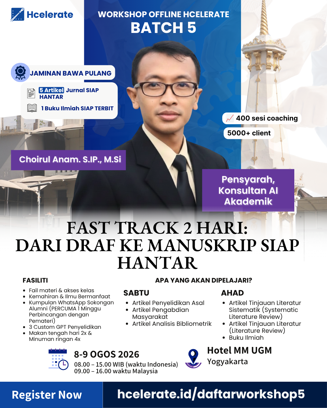 Poster Workshop Offline Hcelerate Batch 5 Yogyakarta & Batch 6 Surabaya