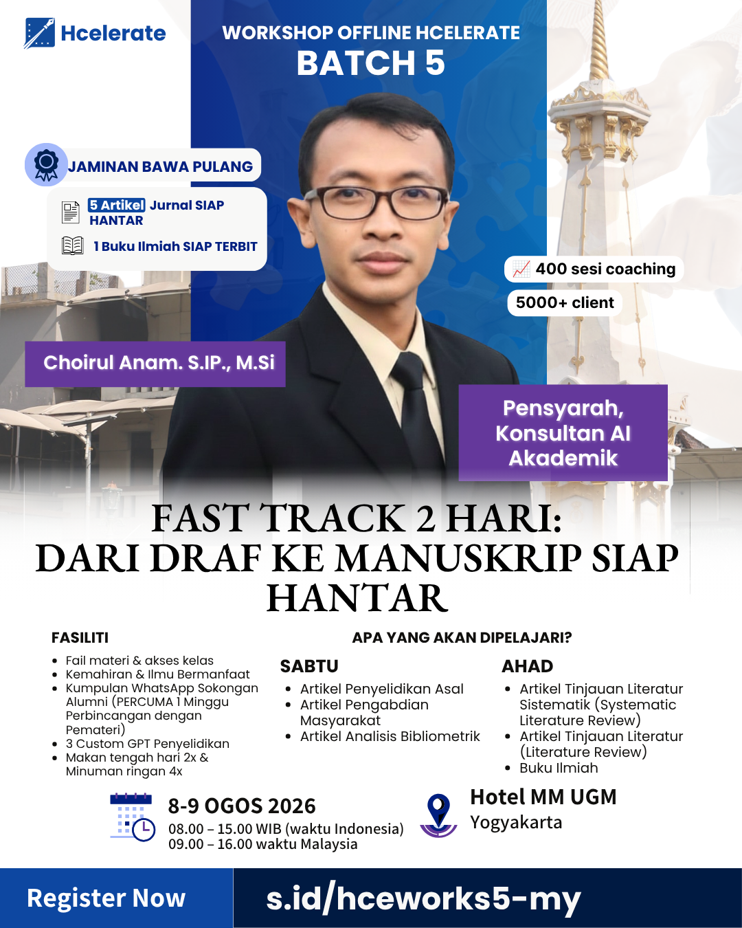 Poster Workshop Offline Hcelerate Batch 5 Yogyakarta & Batch 6 Surabaya